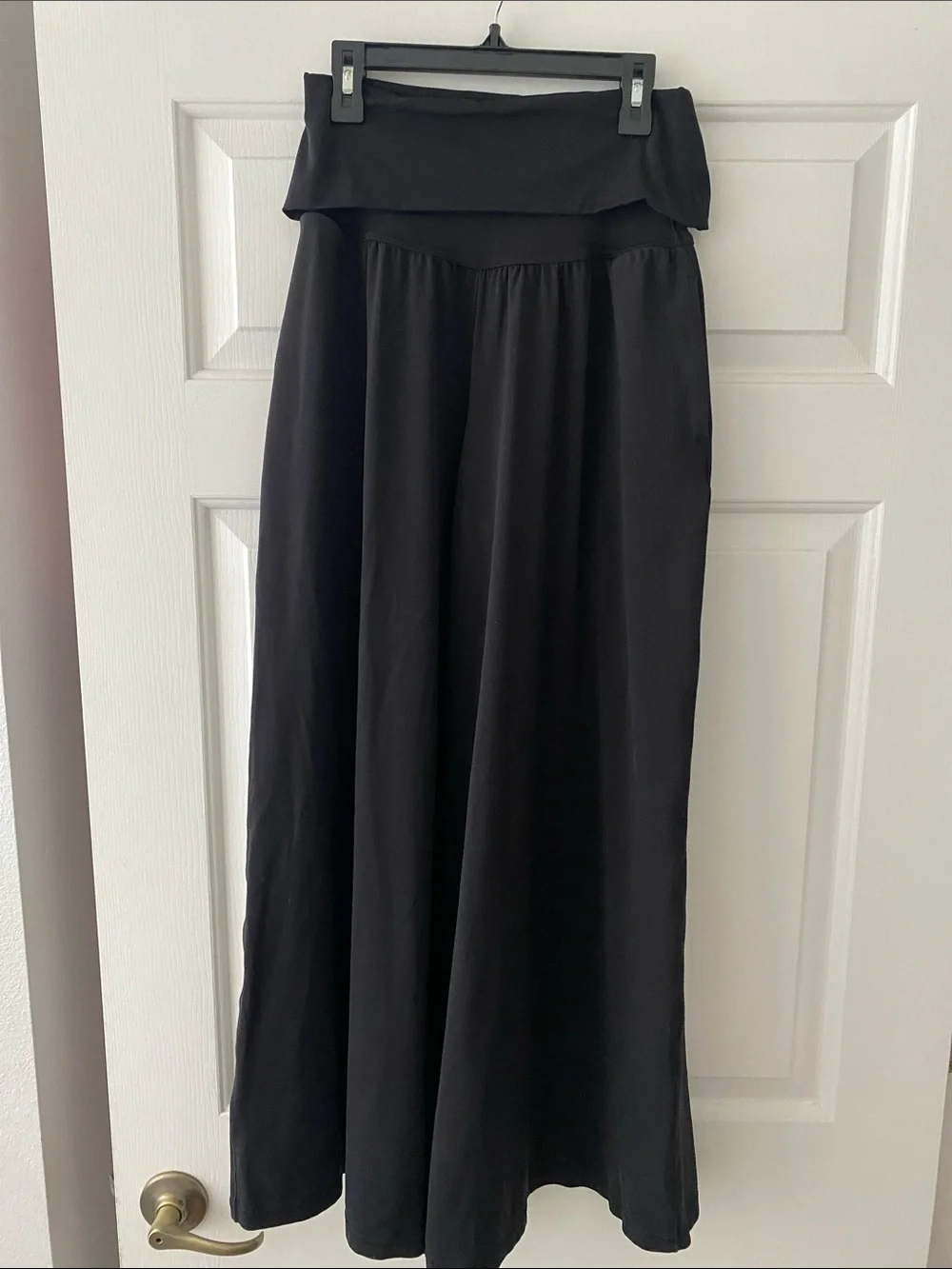 OFFLINE by Aerie Real Me Black Foldover Super Wide Leg Pants - Picture 6 of 11